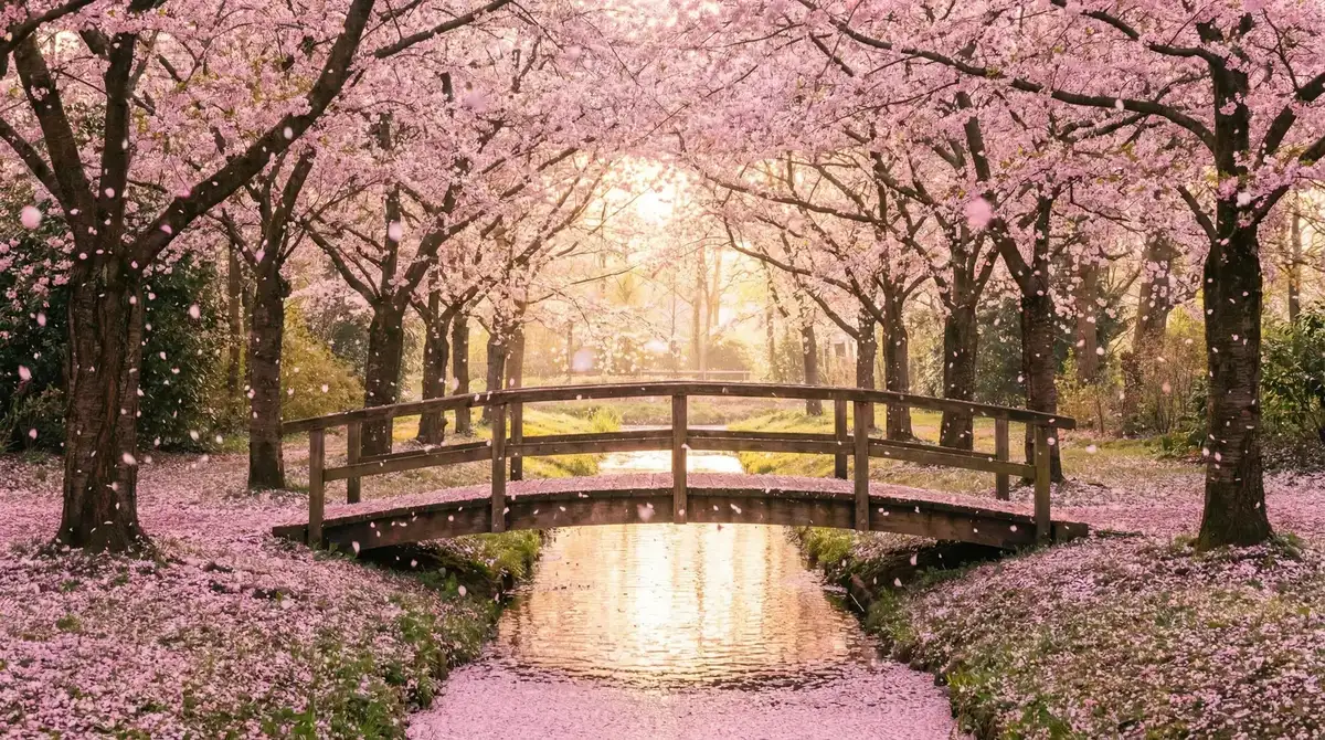 樱花桥畔 - 国语大学生自产拍在线观看 唯美风景